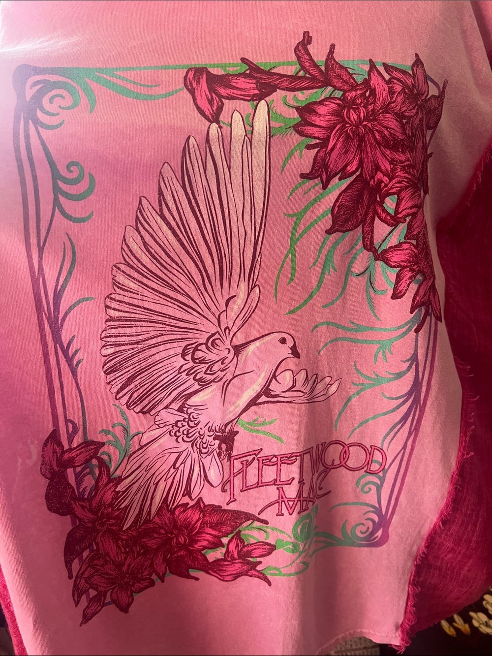 Fleetwood Mac Graphic Tee Mini Poncho Dress BOHO - Picture 2 of 6